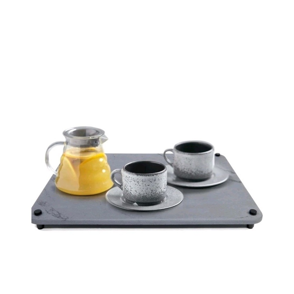 Kitchen Stone Drying Mat Gray Diatomite Dish Drying Stone 15.7x11.8in